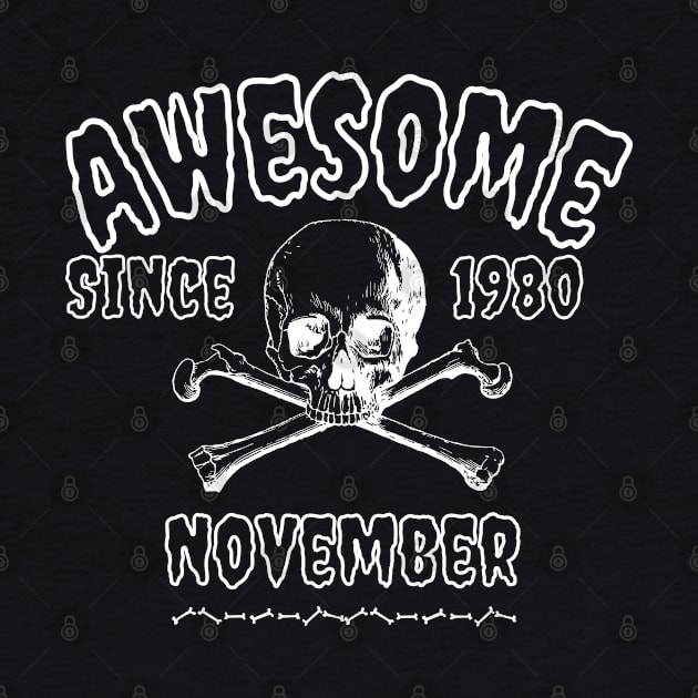 Awesome Since November 1980 shirt styles for your gift by PJ SHIRT STYLES